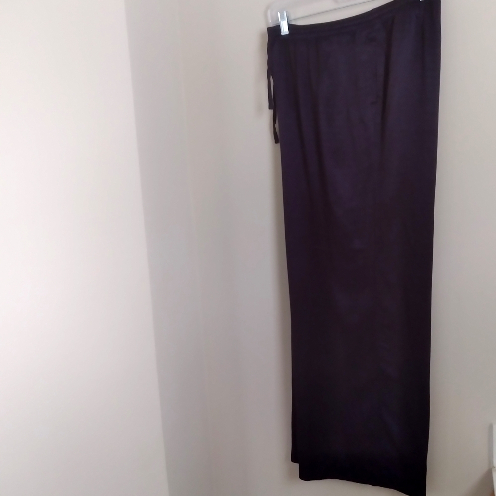Lane Bryant Lounge Work Pants Ink Blue Satin Cool Lightweight 14/16
